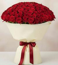 Букет 101 Красная роза Милано в Преображение