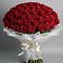 Букет 101 Красная роза Блэк Мэджик в Преображение