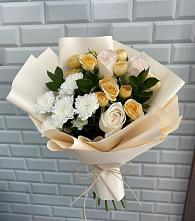 Букет цветов из:  Розы и Хризантемы в Преображение