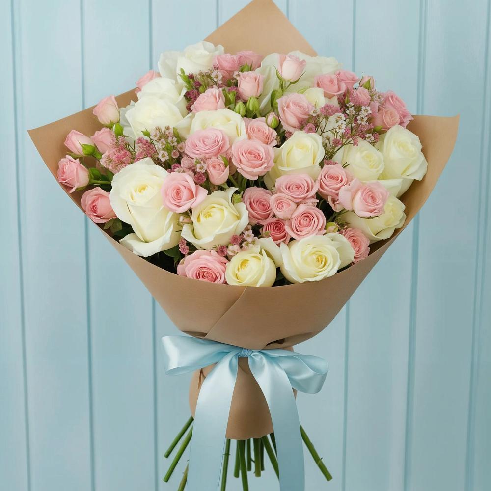 Букет цветов из: Розы в Преображение