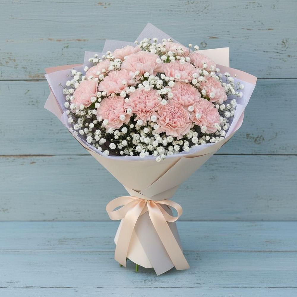 Букет цветов из: Гвоздики в Преображение