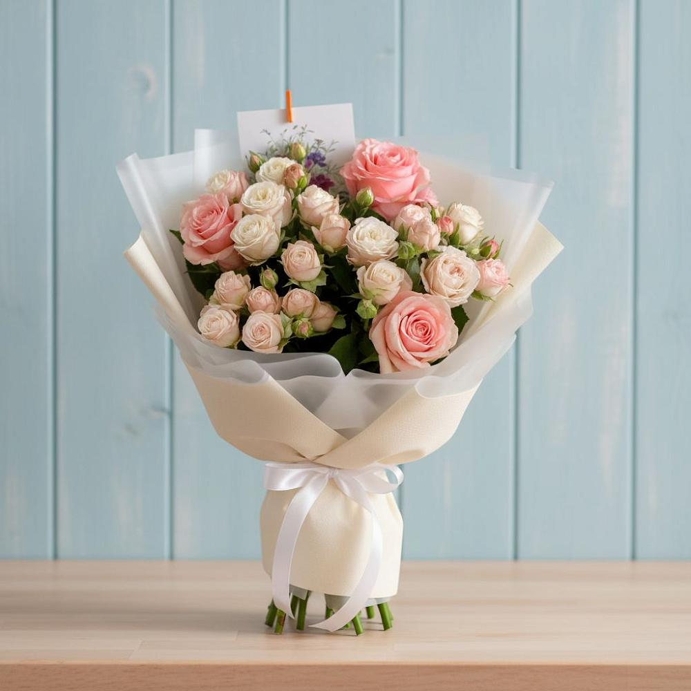 Букет цветов из: Розы в Преображение