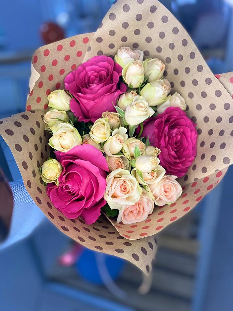 Букет цветов из: Розы в Преображение