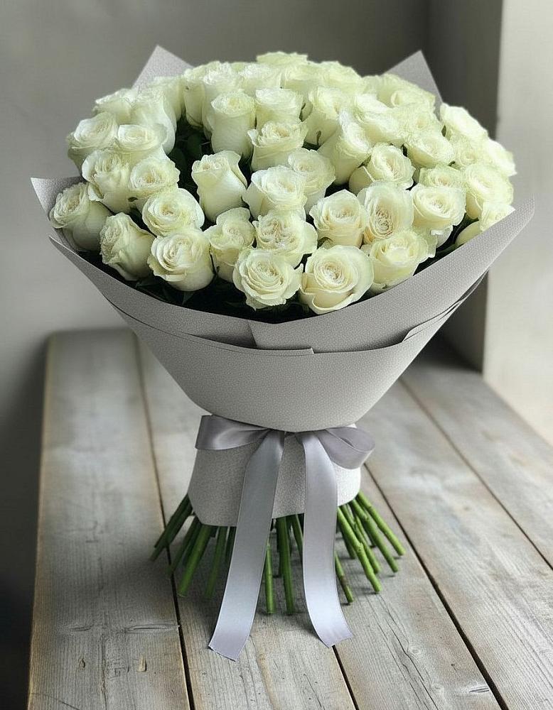 Букет 35 Белых роз в Преображение