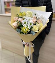 Букет цветов из:  Альстромерии, Розы и Хризантемы #REPLACE_PRED# Преображение