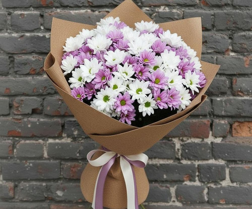 Букет цветов из: Хризантемы в Преображение