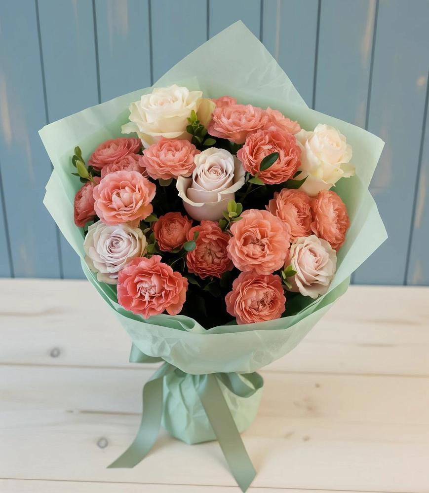 Букет цветов из: Розы в Преображение