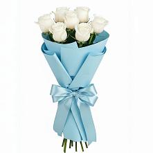 Букет 7 белых роз Проуд в Преображение