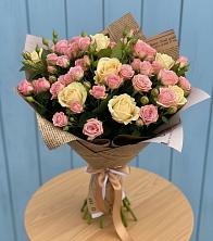 Букет цветов из:  Розы в Преображение