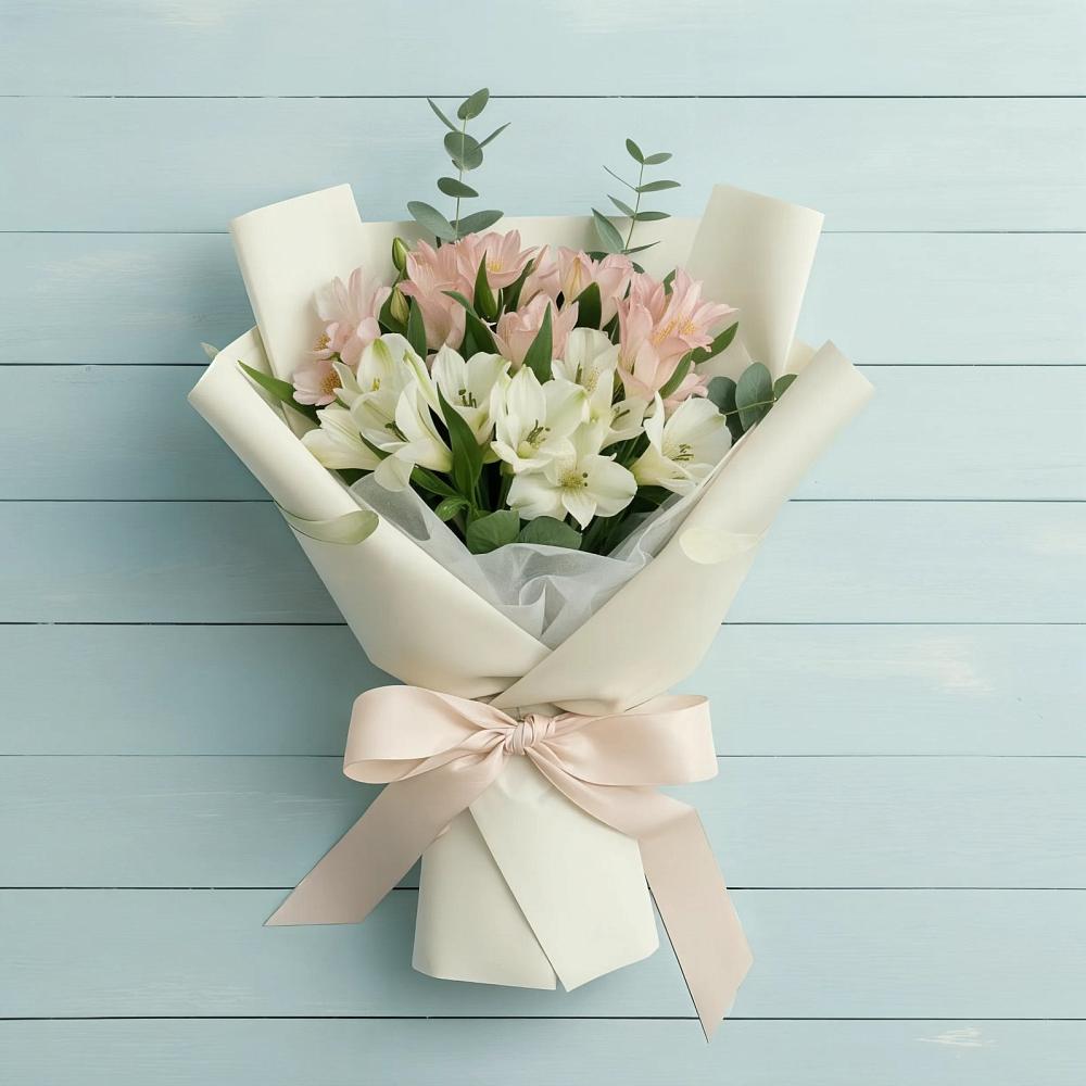 Букет цветов из: Альстромерии в Преображение