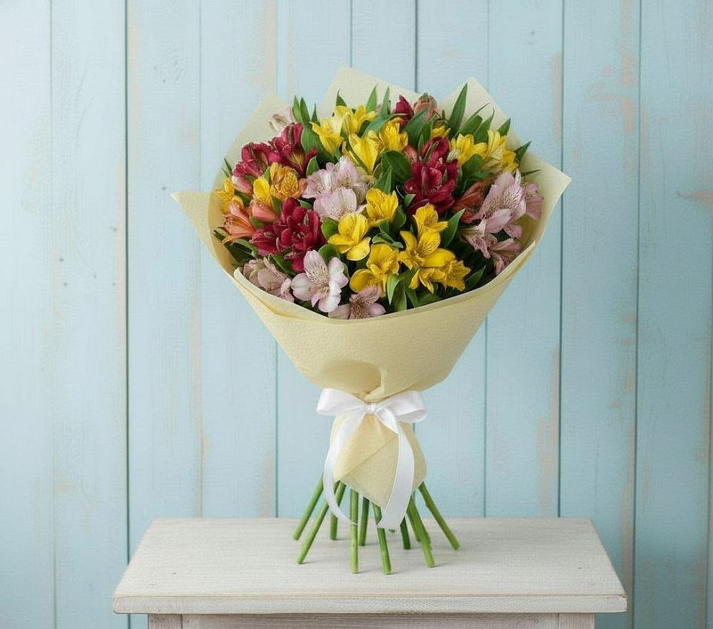 Букет цветов из: Альстромерии в Преображение