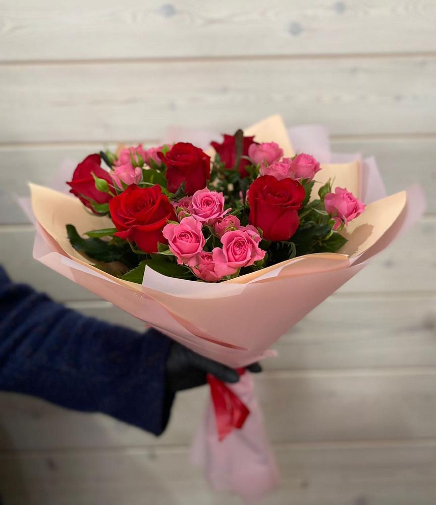 Букет цветов из: Розы в Преображение