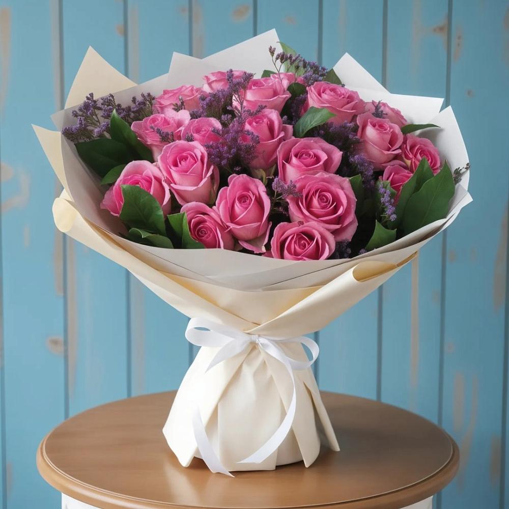 Букет цветов из: Розы в Преображение