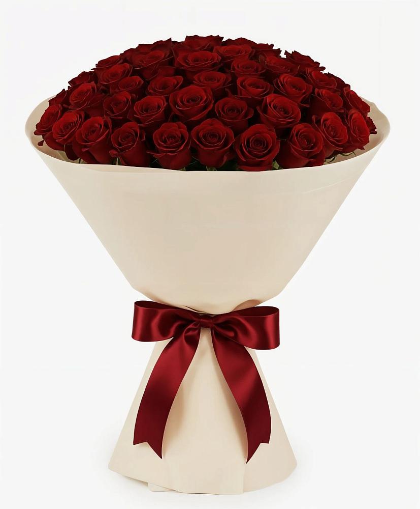 Букет 101 Бордовая роза Блэк Бакарра в Преображение