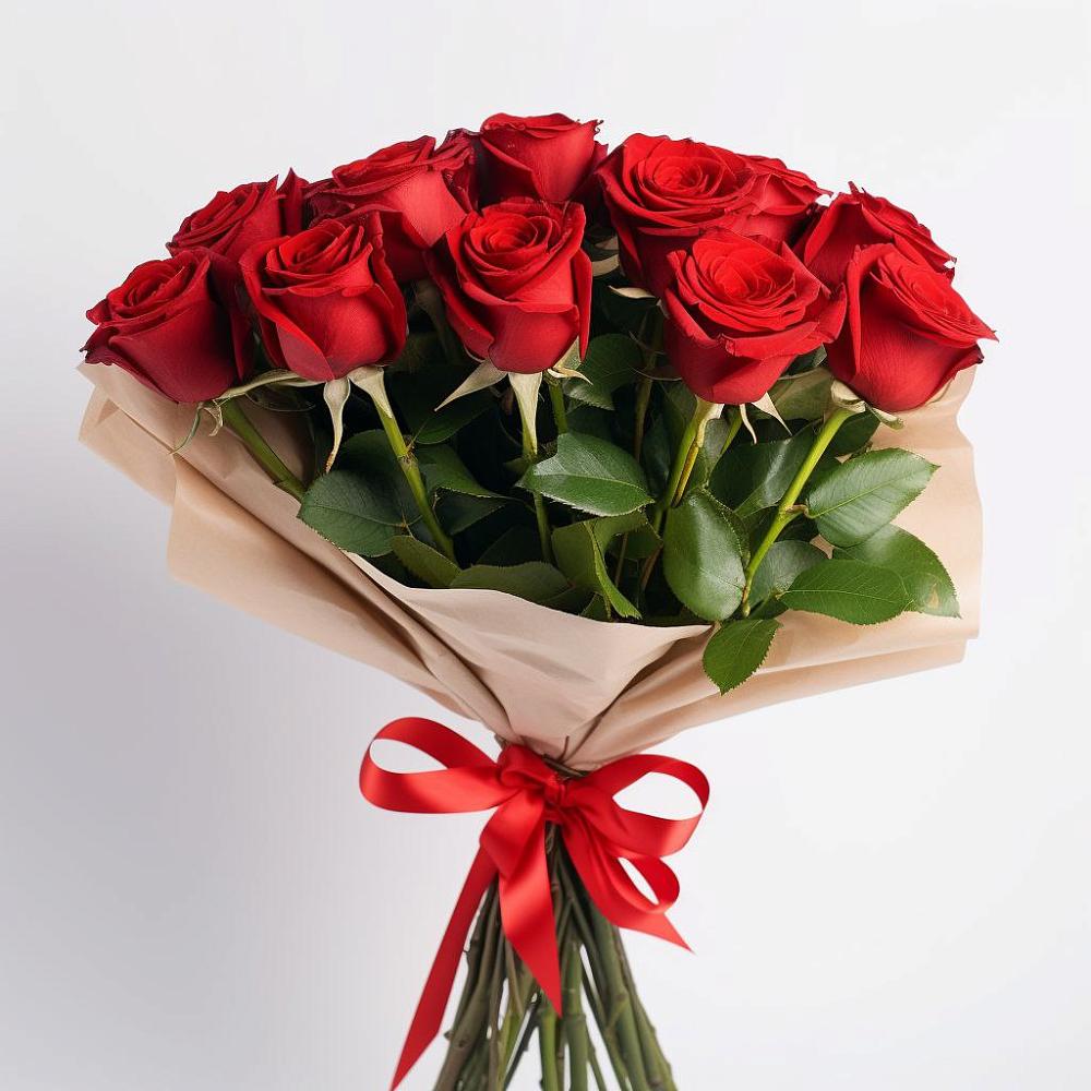 Букет 11 Красных роз Эдлесс Лав в Преображение