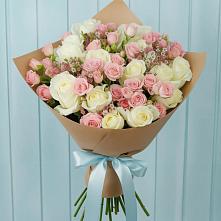 Букет цветов из:  Розы в Преображение