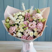 Букет цветов из:  Альстромерии и Розы в Преображение