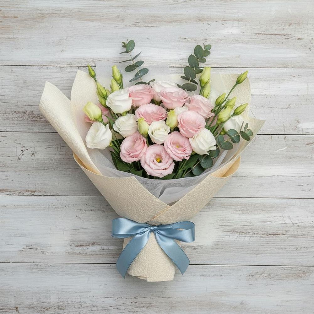 Букет цветов из: Лизиантусы в Преображение